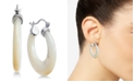 Macy's Mother-of-Pearl Hoop Earrings in Sterling Silver
